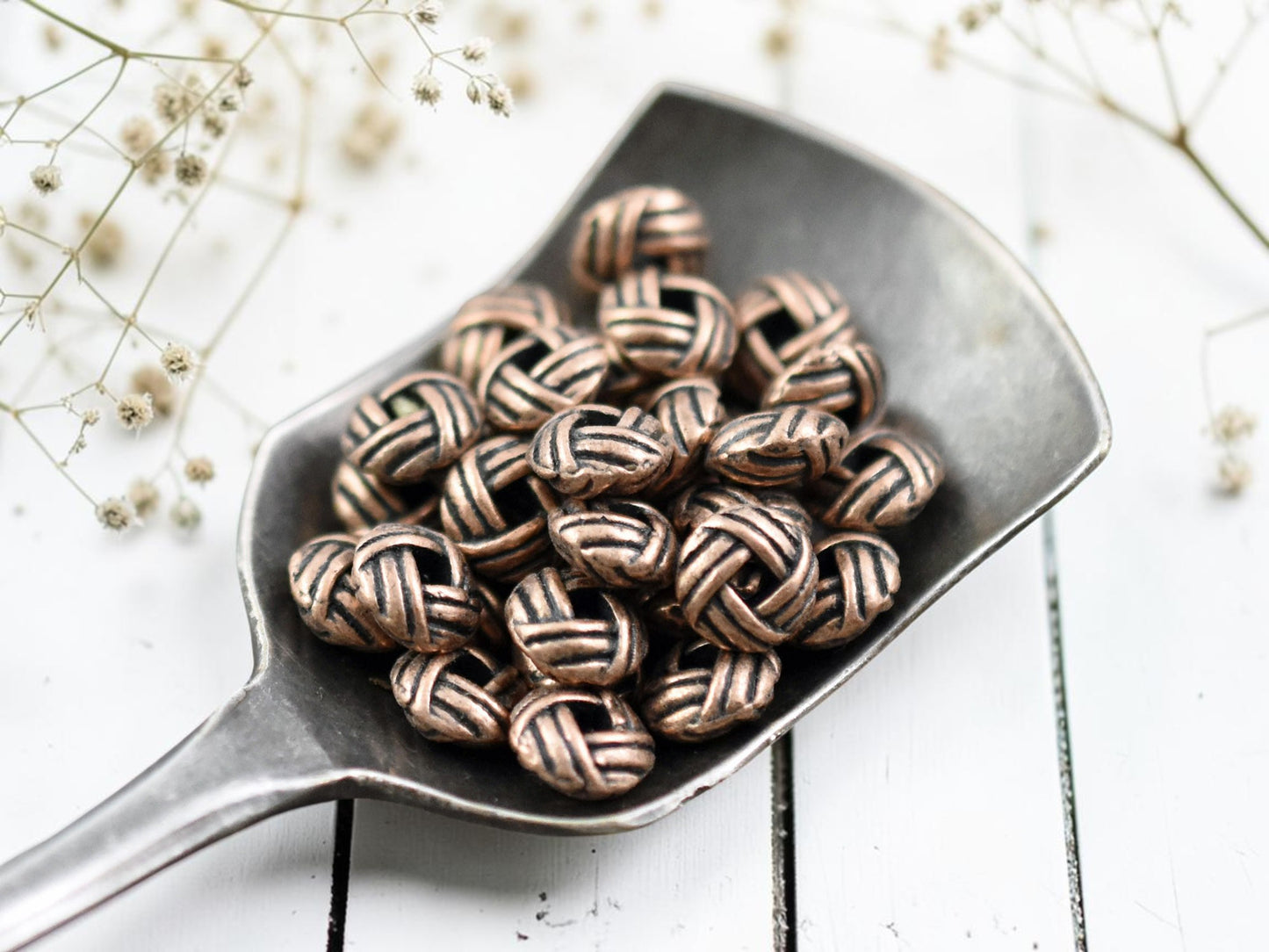 *100* 6mm Antique Copper Puffy Rondelle Spacer Beads