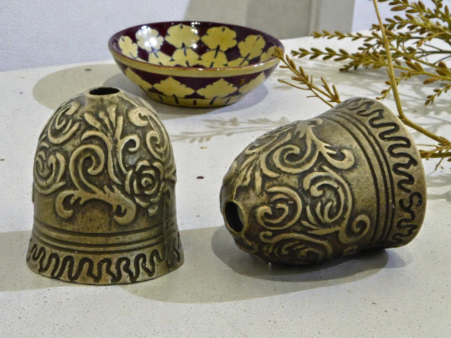 *2* 23x20mm Antique Bronze Ornate Bell Shaped Bead Caps