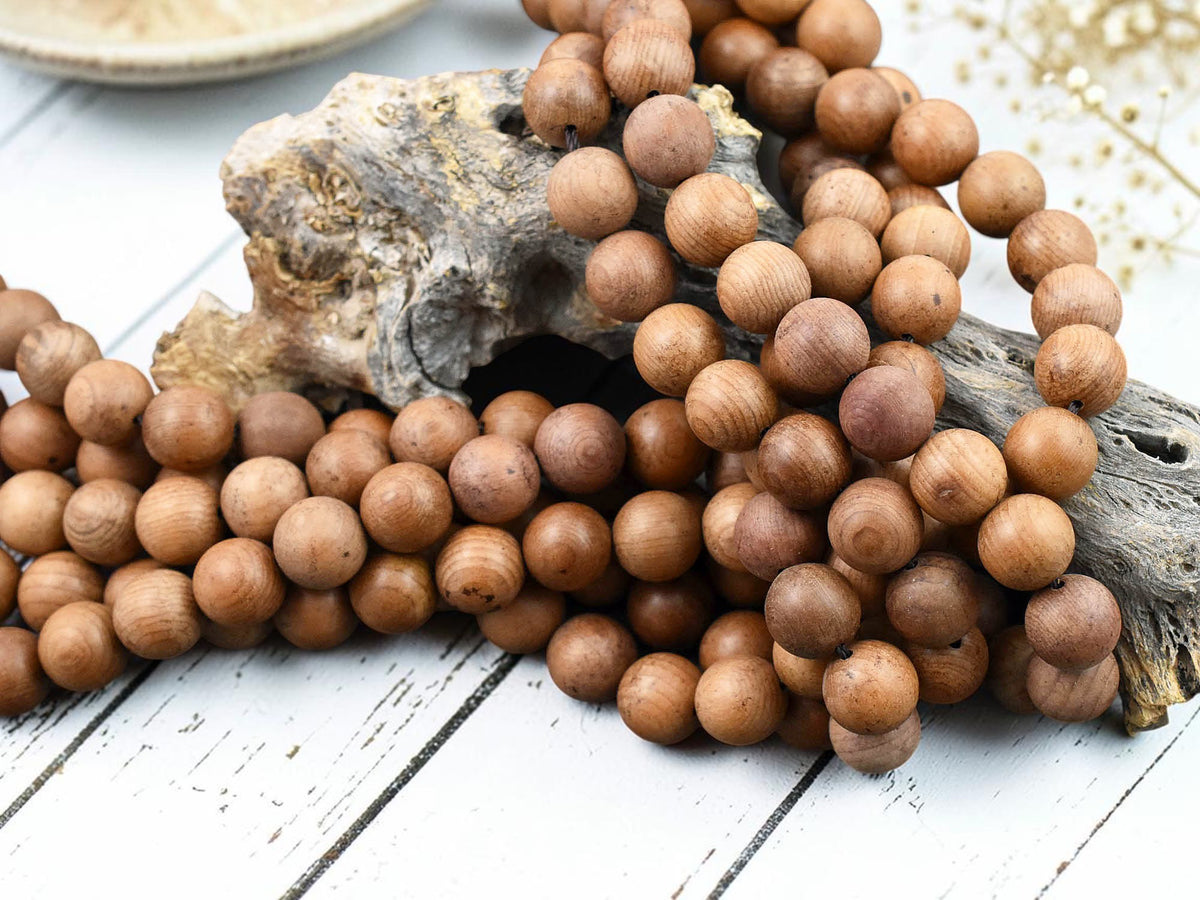 Natural Burleywood Round Beads - 8mm or 10mm