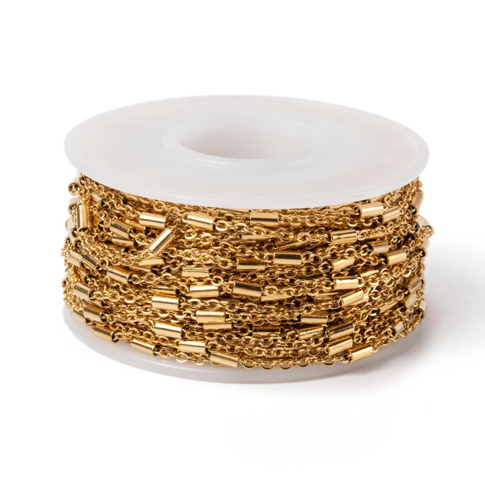 2x1.5mm Gold 304 Stainless Steel Ion Plated Soldered Chain