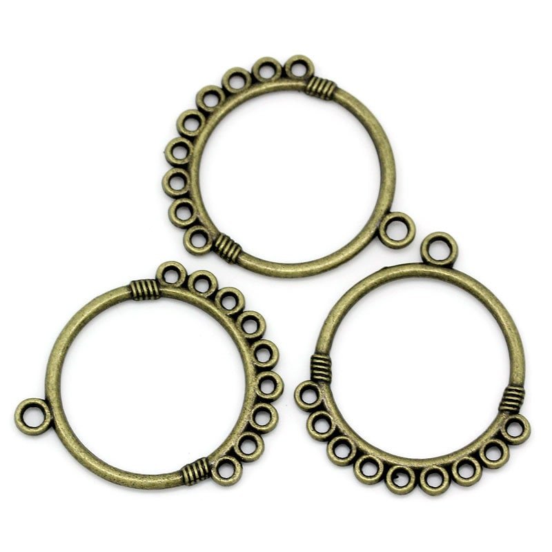 *2* 33x29mm Antique Bronze Chandelier Round Hangers