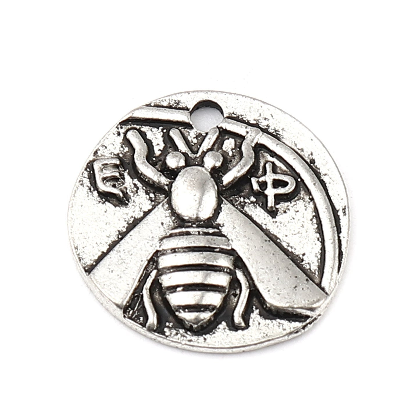 *2* 20mm Antique Silver Bee Charms