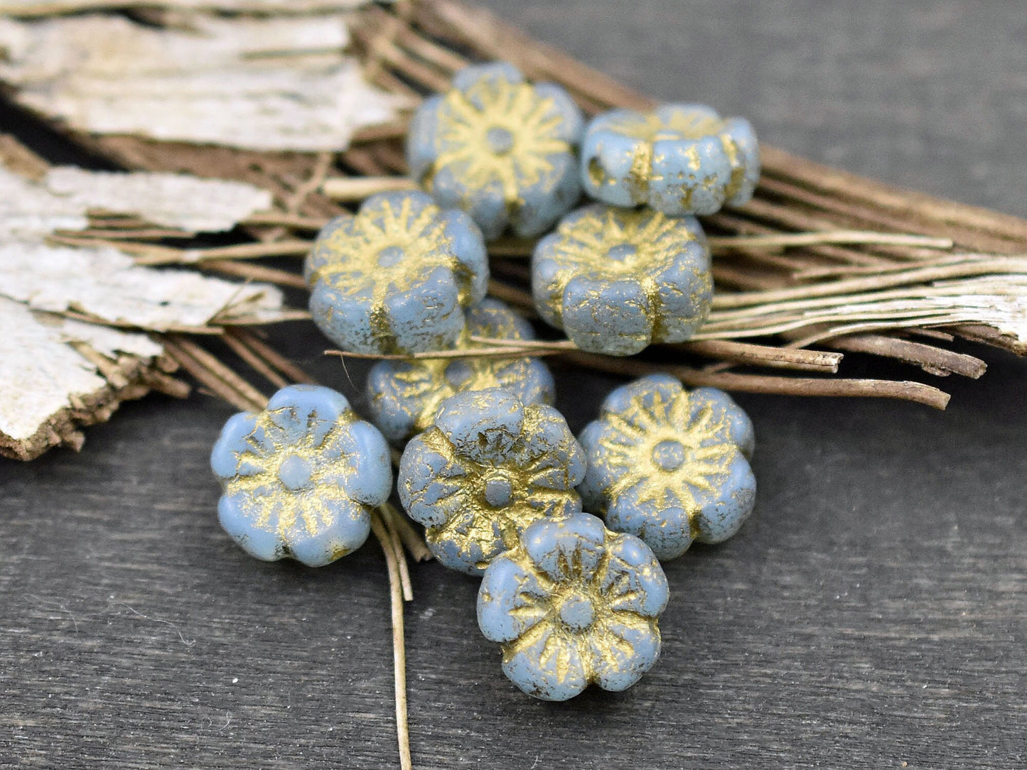 10g Green Turquoise Ivory Nebula Superduo Beads