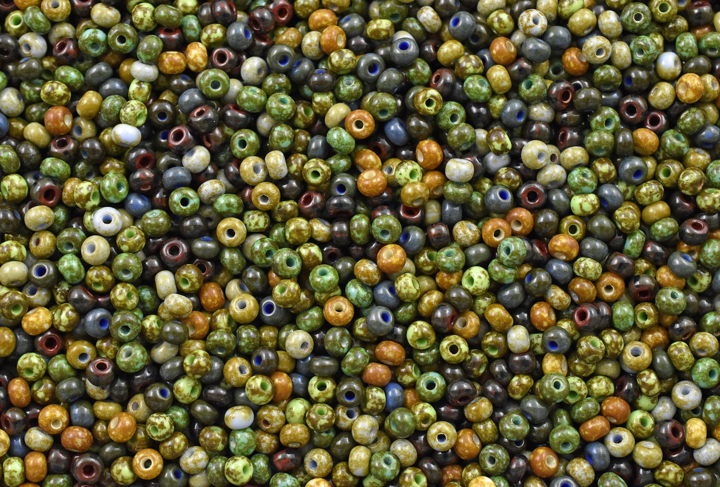 50G Mixed Picasso Czech 6/0 Seed Beads