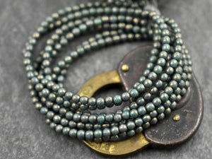Czech Glass Beads - 3mm Beads - Picasso Beads - Round Beads - Druk Beads - 50pcs - (5925)