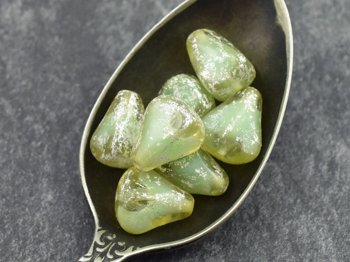 Czech Glass Beads - Drop Beads - Teardrop Beads - 12pcs - 13x12mm - (1158)