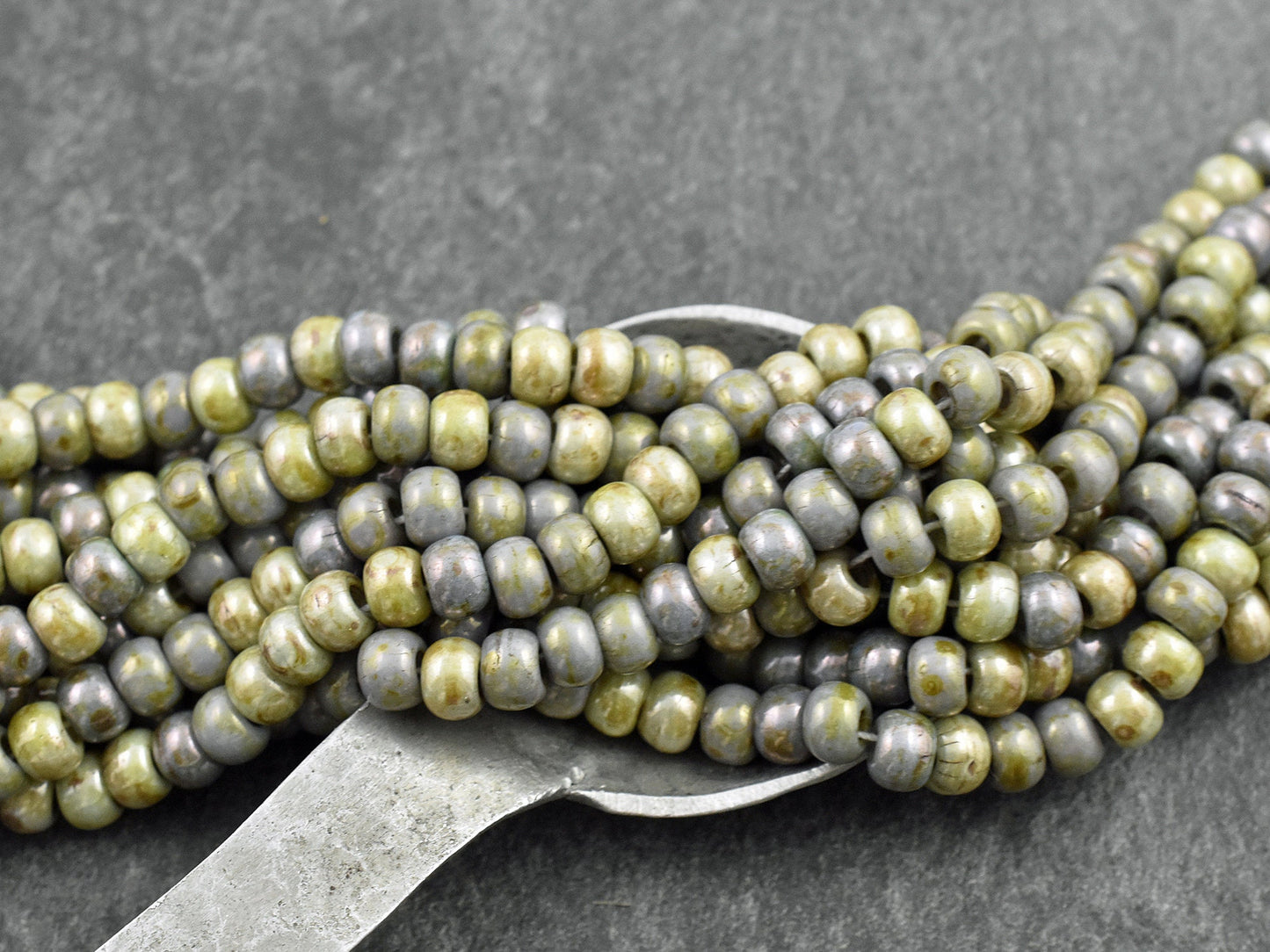 Picasso Seed Beads - Large Seed Beads - 2/0 - Czech Glass Beads - Large Hole Beads - 6mm - 21" Strand - (2780)