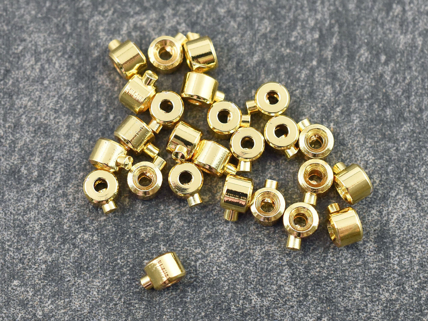 Crimp Beads - Gold Crimps - Stopper Beads - Gold Jewelry Findings - 14k Gold - 4x3mm- 50pcs - (704)