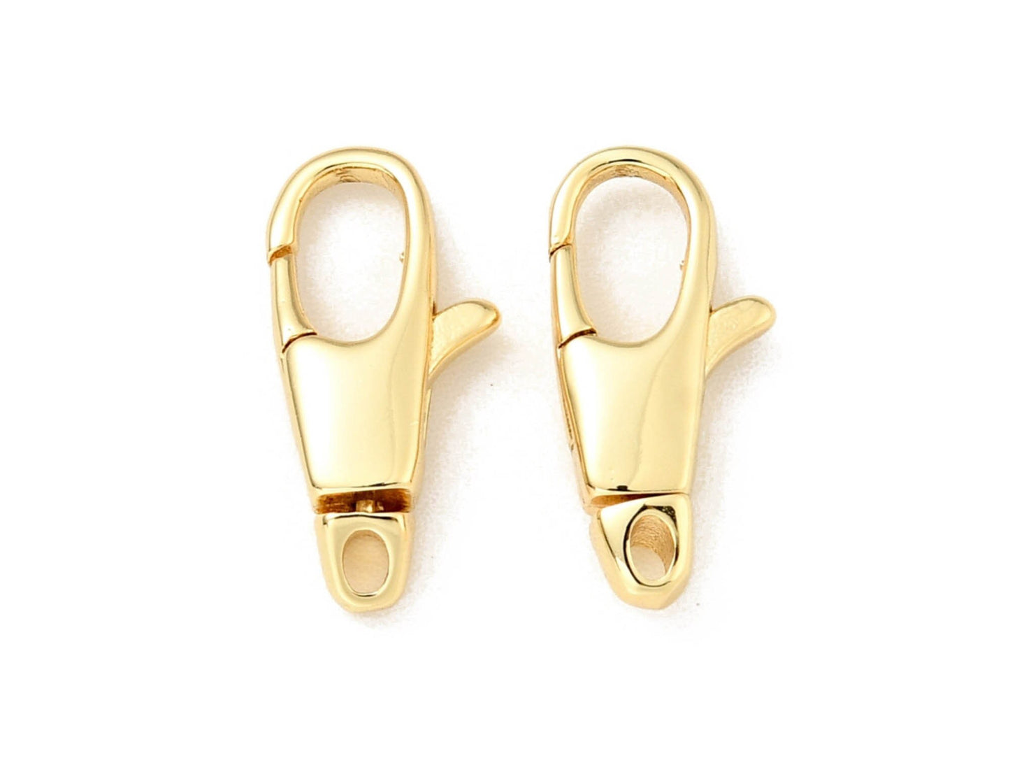 Swivel Lobster Clasp - Gold Lobster Clasp - Lobster Claw - Metal Clasps - 18k Gold Clasps - 5pcs - 15x7mm - (5144)