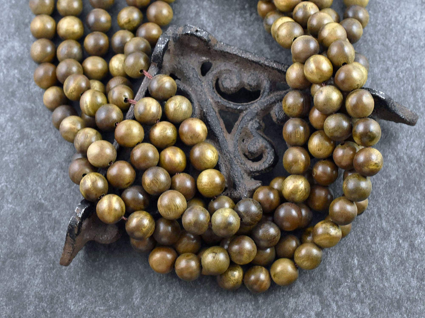 Wood Beads - Sandalwood Beads - Jewelry Making Beads - Mala Beads - 16 inch strand - 6mm 8mm or 10mm