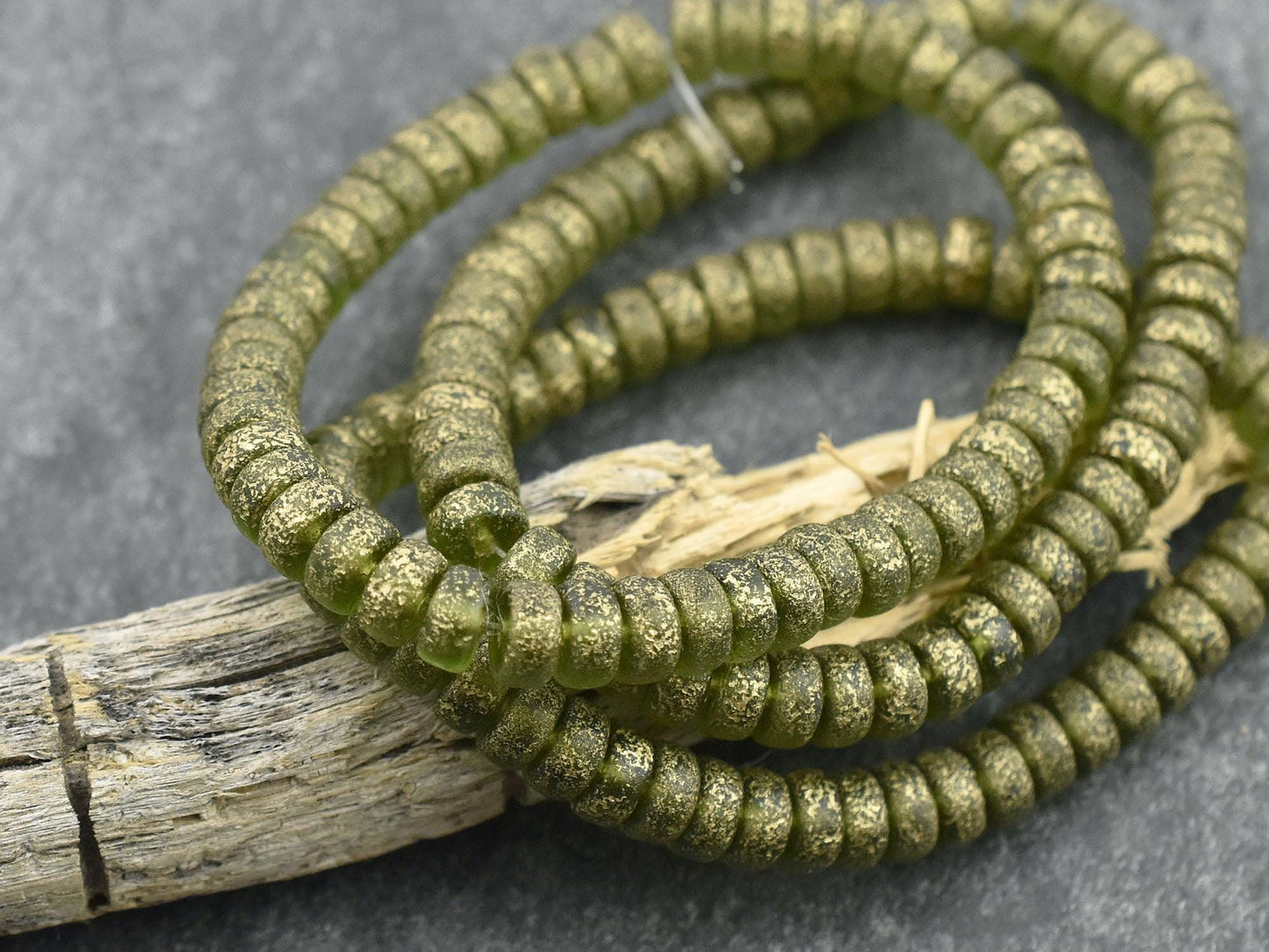 Heishi Beads - Picasso Beads - Czech Glass Beads - Etched Beads - Spacer Beads - Rondelle Beads - 6x3mm - 50pcs - (A372)