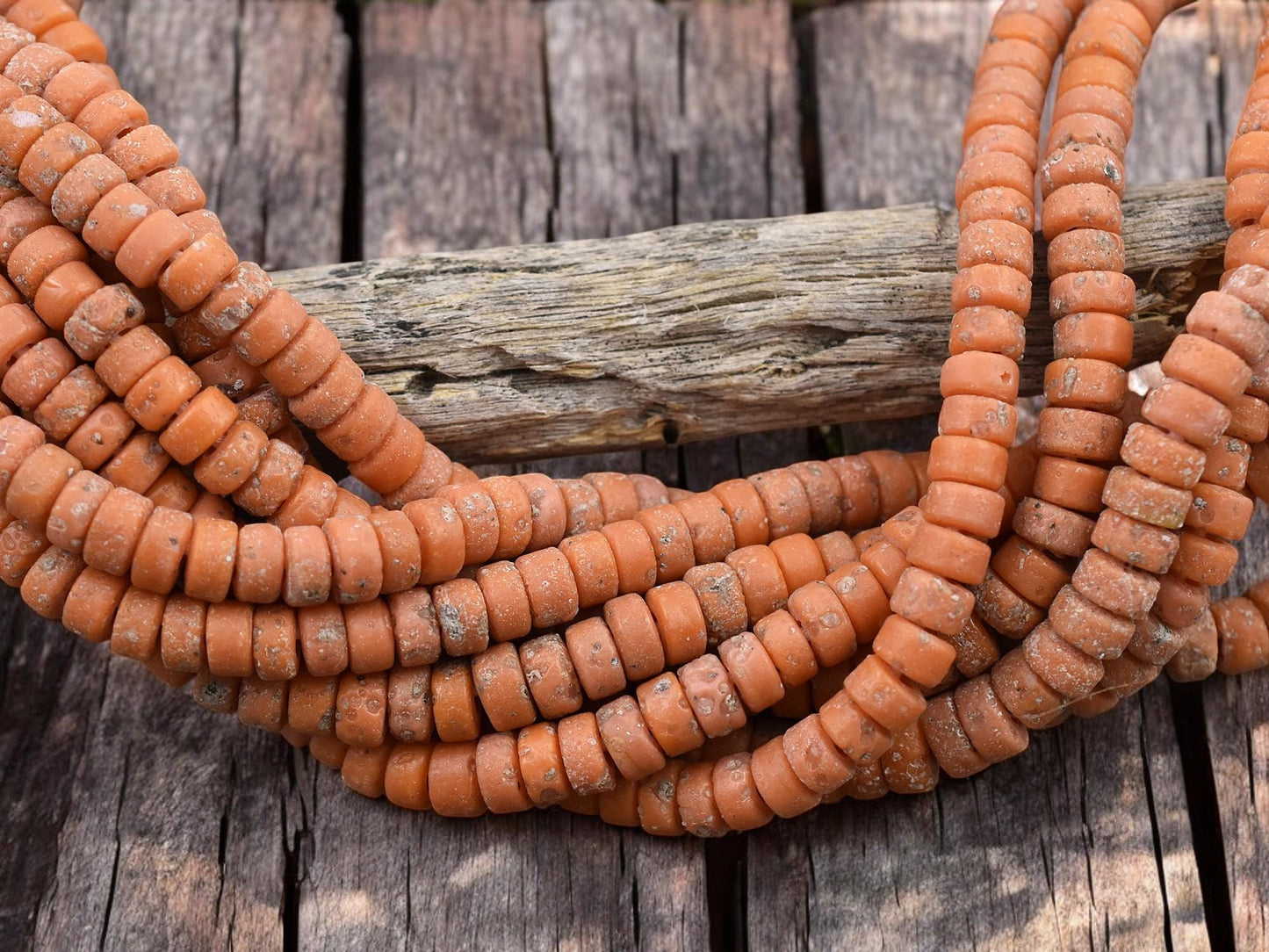 Heishi Beads - Indonesian Beads - Recycled Glass Beads - Spacer Beads - 6x3mm - 20" Strand - (4455)