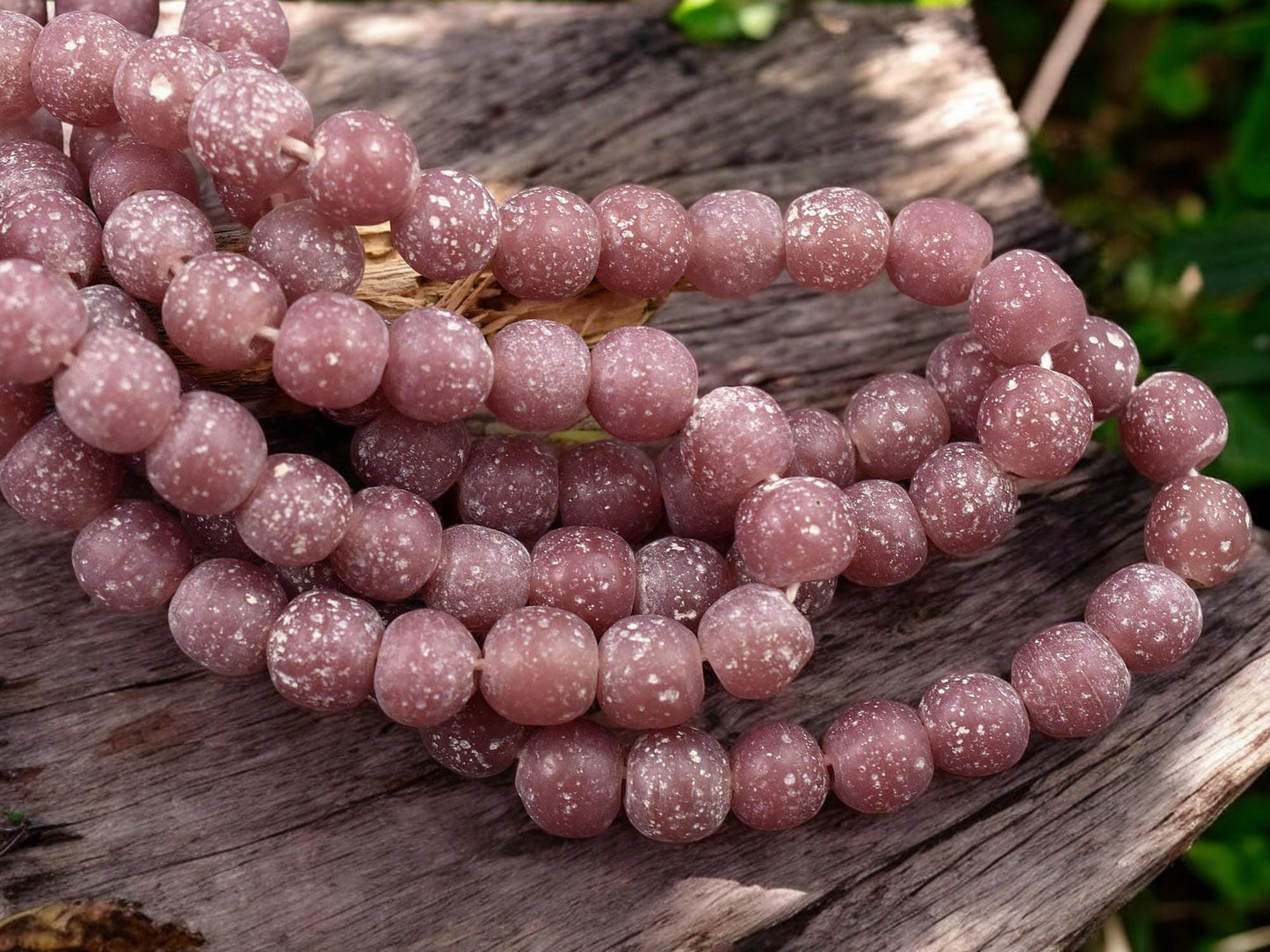 Indonesian Glass Beads - Pompeii Beads - Java Beads - Recycled Glass Beads - 24" Strand - (J17)
