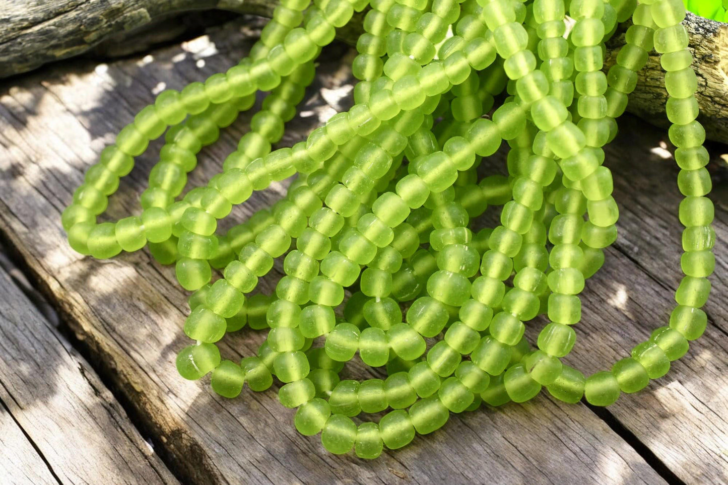 Indonesian Beads - Java Glass Beads - Seed Beads - 4-7mm - 24" Strand - (5951)