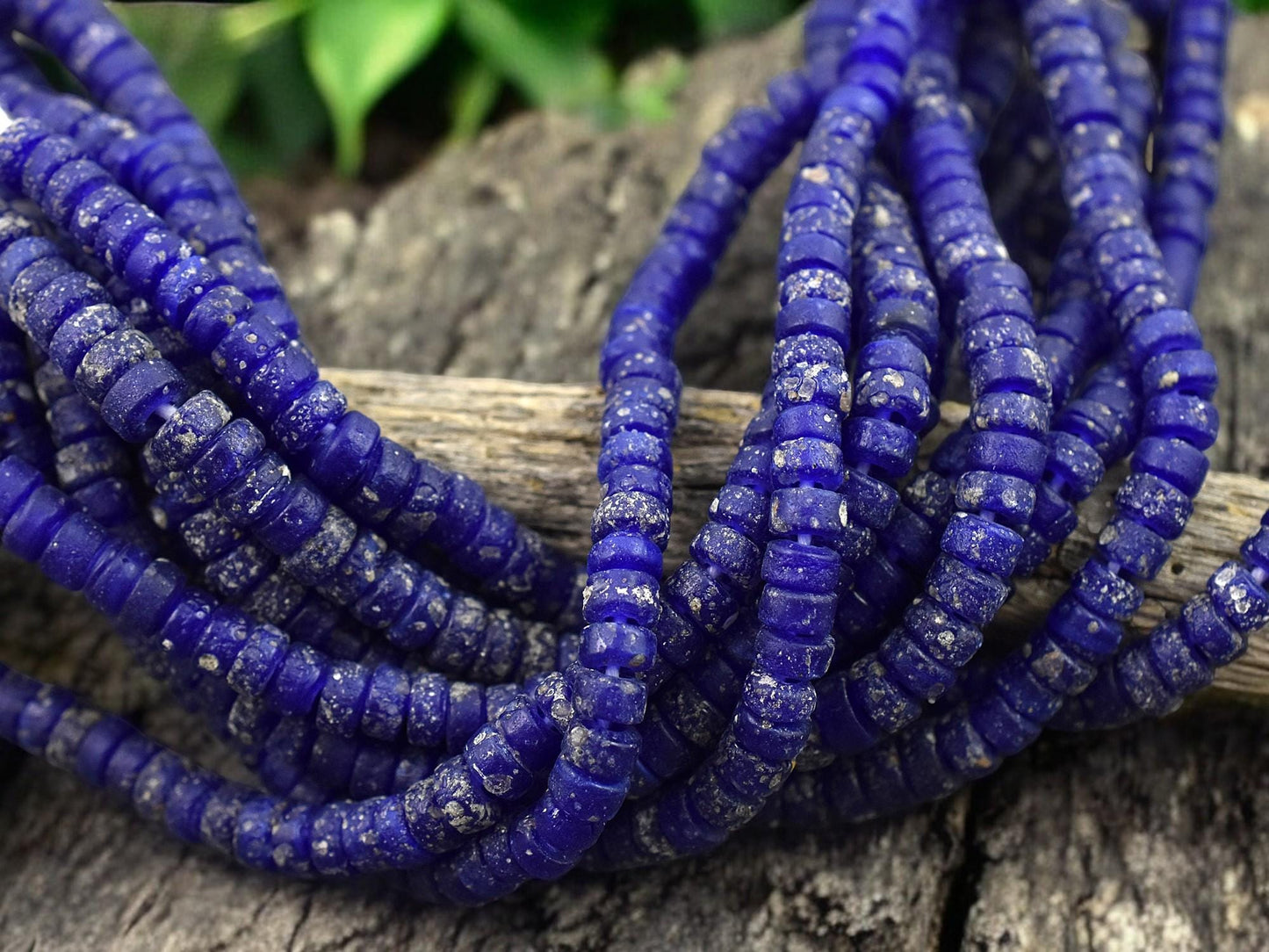 Heishi Beads - Indonesian Beads - Recycled Glass Beads - Spacer Beads - 6x3mm - 20" Strand - (3040)