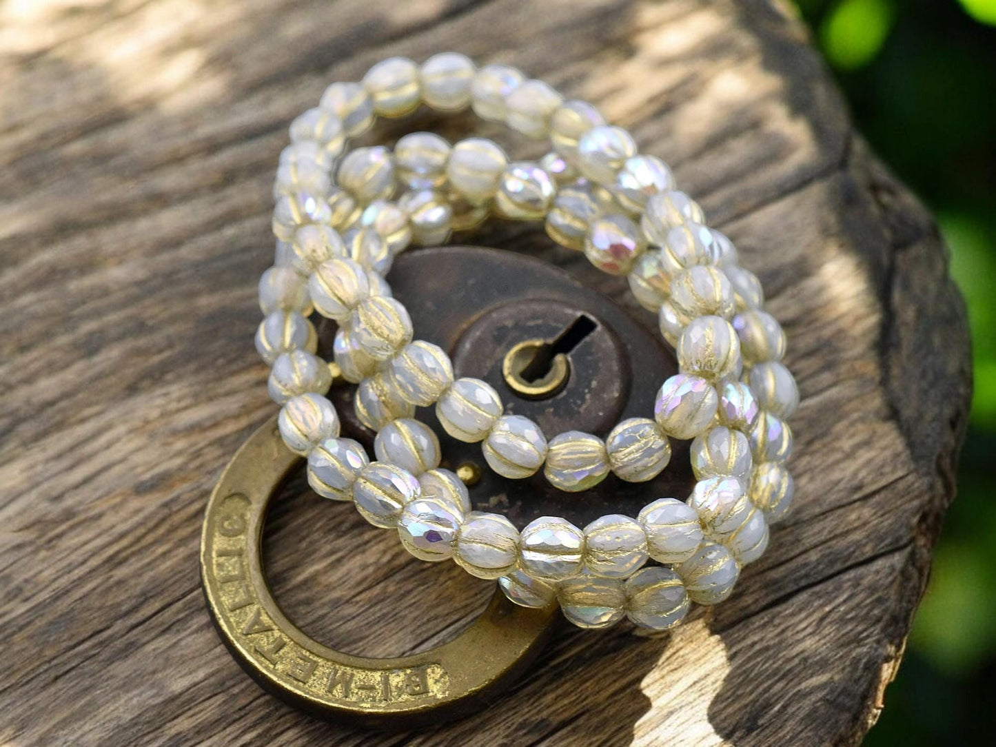 Czech Glass Beads - 6mm Beads - Melon Beads - Faceted Melon - Round Beads - 6mm - 25pcs - (1885)