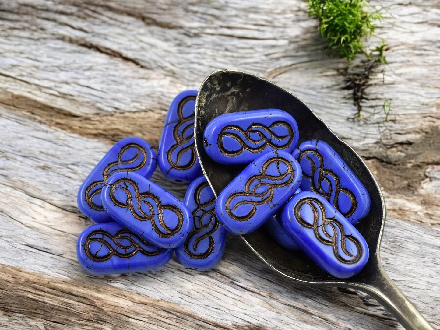 Czech Glass Beads - Infinity Beads - Oval Beads - 18x9mm - 10pcs - (1070)