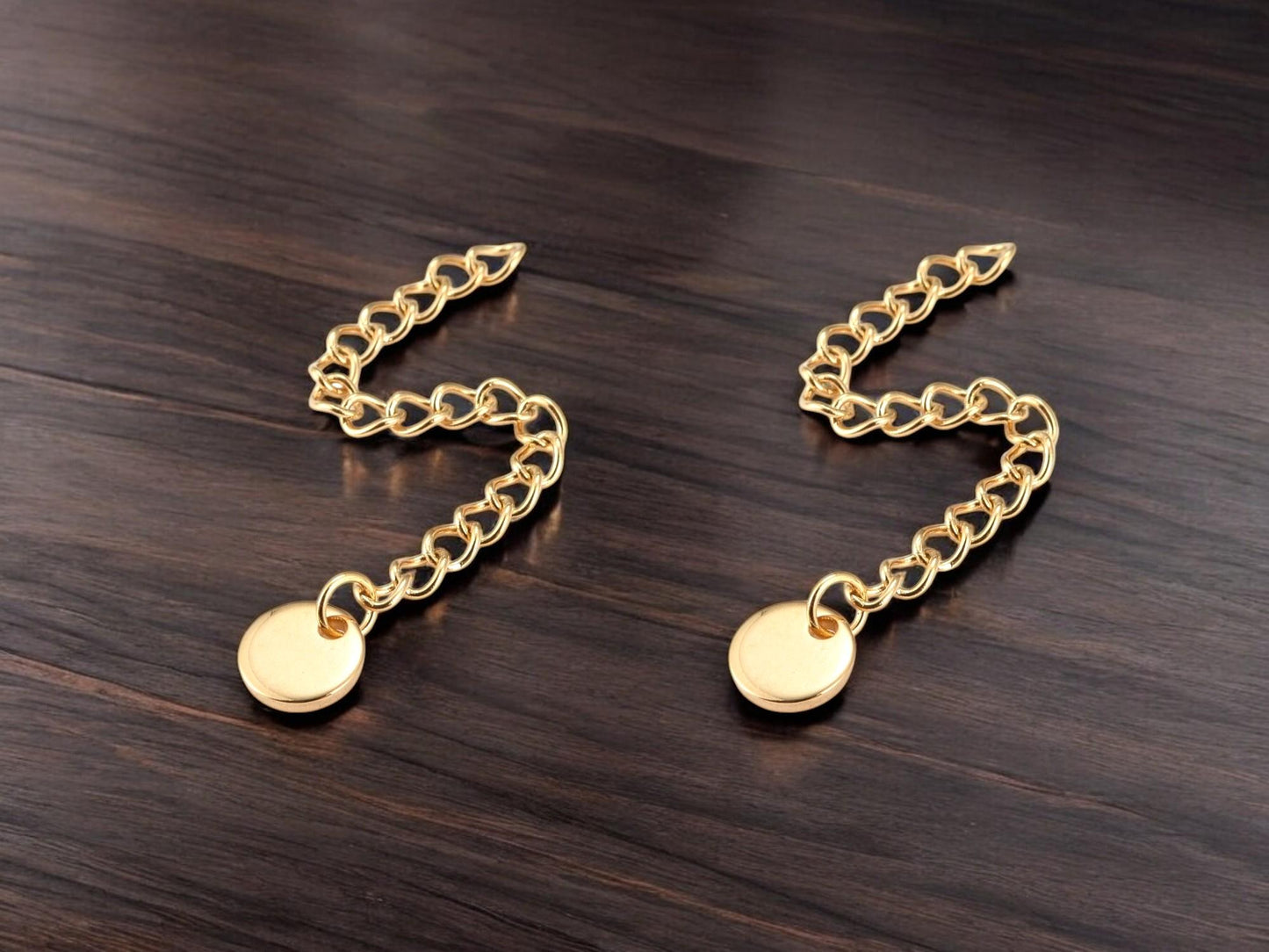 Chain Extenders - Gold Chain - Chain Extender Gold - 10pc - 57mm - (2141)