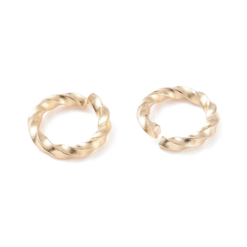 Open Jump Rings - Gold Jump Rings- Twisted Jump Rings - Metal Jump Rings - Choose Your Size