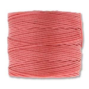 S-Lon Bead Cord - Superlon Bead Cord - Knotting Cord - Macrame Cord - 77 Yard Spool - TEX210 - Chinese Coral - (2281)