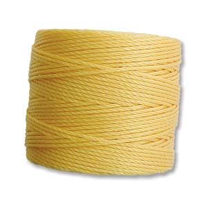 S-Lon Bead Cord - Superlon Bead Cord - Knotting Cord - Macrame Cord - 77 Yard Spool - TEX210 - Golden Yellow - (2362)