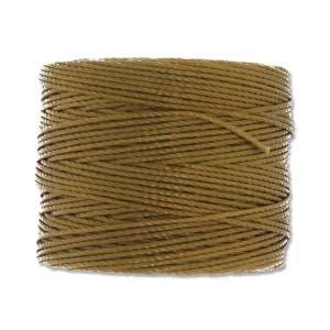 S-Lon Bead Cord - Superlon Bead Cord - Knotting Cord - Macrame Cord - 77 Yard Spool - TEX210 - Golden Olive - (264)