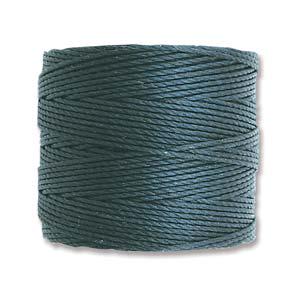 S-Lon Bead Cord - Superlon Bead Cord - Knotting Cord - Macrame Cord - 77 Yard Spool - TEX210 - Dark Teal - (4110)