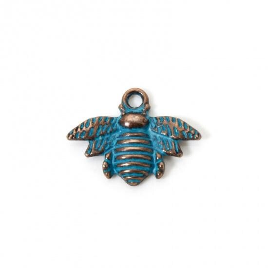 Patina Charms - Metal Charms - Bee Charms - 21x16mm - 50pcs - (A476)