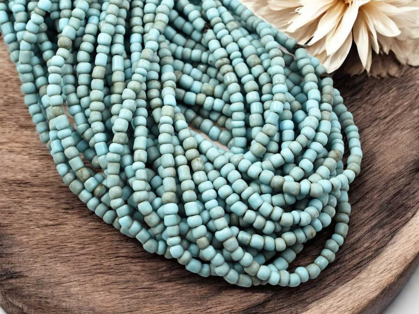 Seed Beads - Pony Beads - Java Beads - 4mm Beads - Spacer Beads - 48" Strand - (B290)