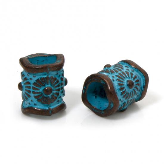 Metal Beads - Patina Beads - Copper Beads - Spacer Beads - Metal Spacers - 8x7mm - 50pcs - (A357)