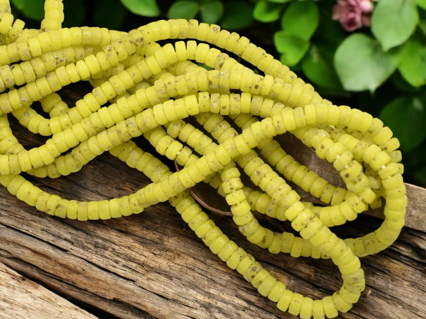 Heishi Beads - Indonesian Beads - Recycled Glass Beads - Eco-Friendly Beads - 6x3mm - 20" Strand - (1151)