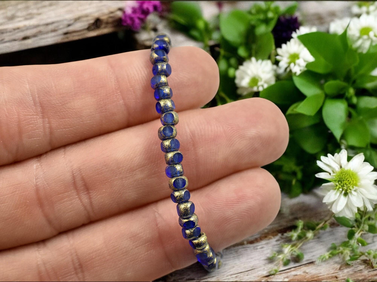 Picasso Beads - Seed Beads - Czech Glass Beads - Trica Beads - Size 6 Beads - 4x3mm - 50pcs - (3540)