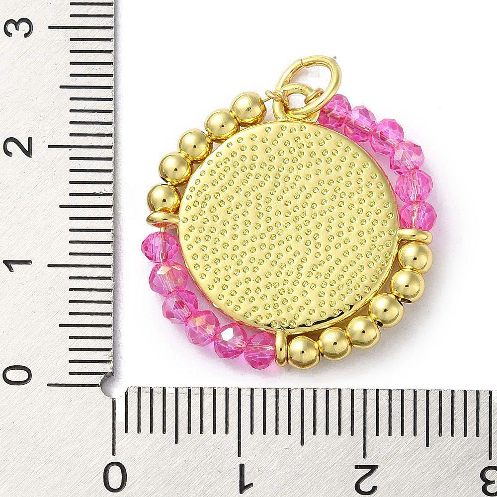 Virgin Mary Pendant - Religious Pendant - Gold Pendant - Beaded Pendant - 24mm - 1pc - Choose Your Color