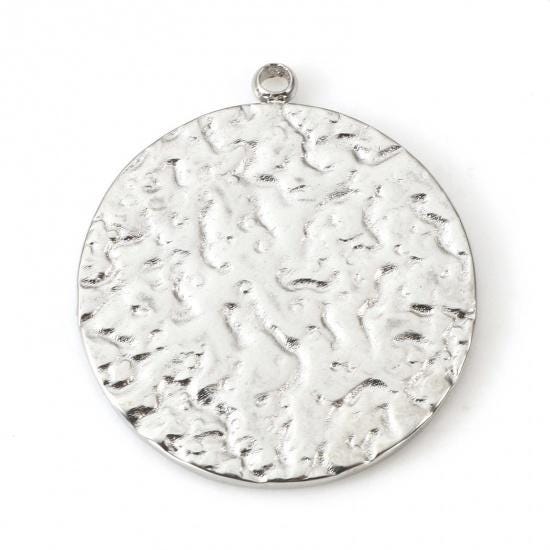 Metal Charms - Hammered Charms - Stainless Steel Charms - Minimalist Charms - Gold Charms - Silver Charms - 2pcs - 23x20mm