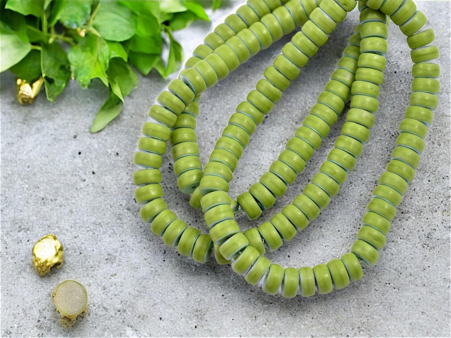 Heishi Beads - Czech Glass Beads - Spacer Beads - Rondelle Beads - Picasso Beads - 6x3mm - 50pcs - (4085)