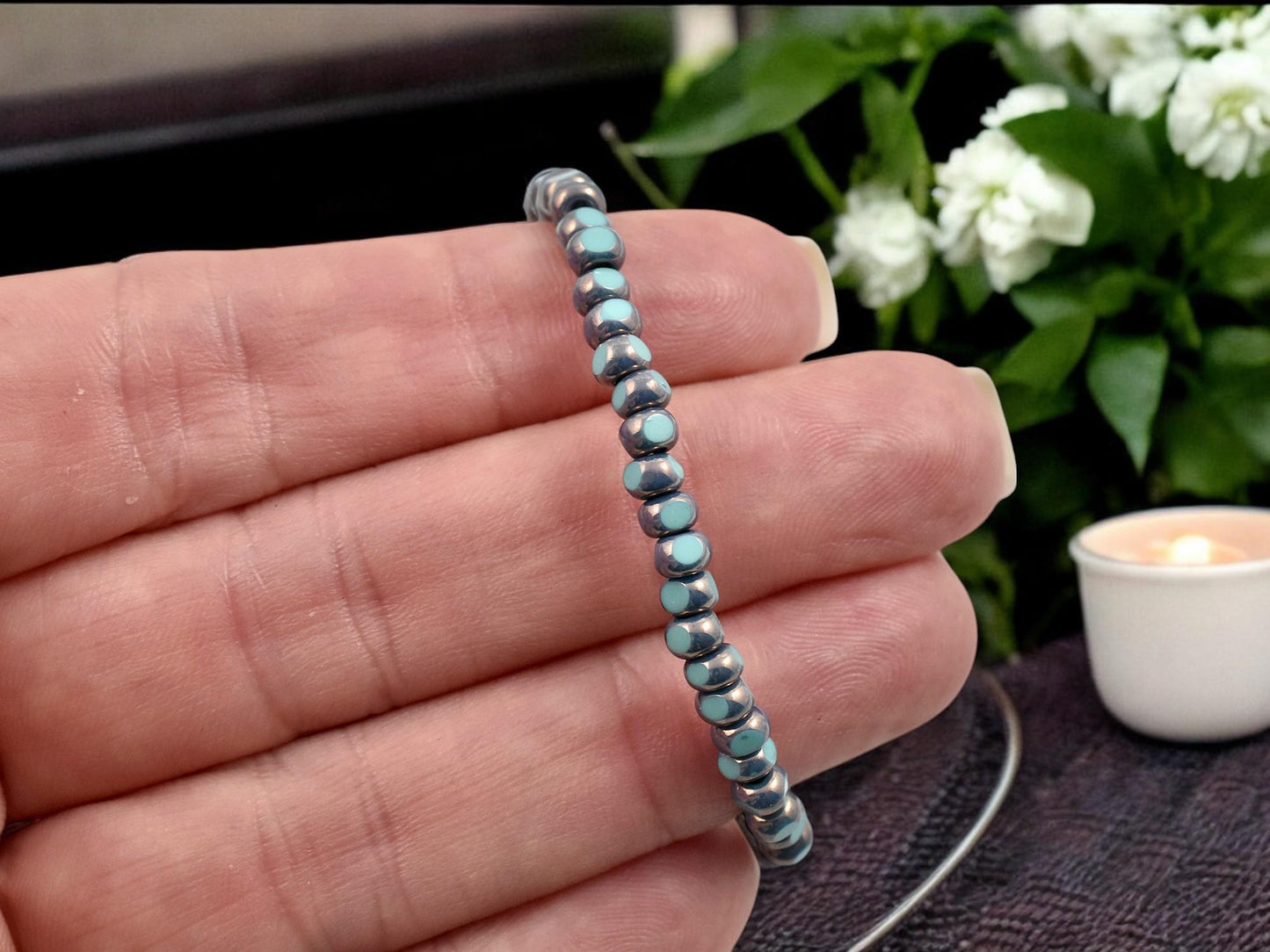 Seed Beads - Picasso Beads - Czech Glass Beads - Trica Beads - Size 6 Beads - 50pcs - (3942)