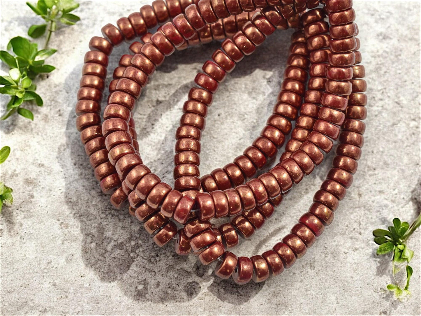 Picasso Beads - Czech Glass Beads - Heishi Beads - Spacer Beads - Rondelle Beads - 6x3mm - 50pcs - (3491)