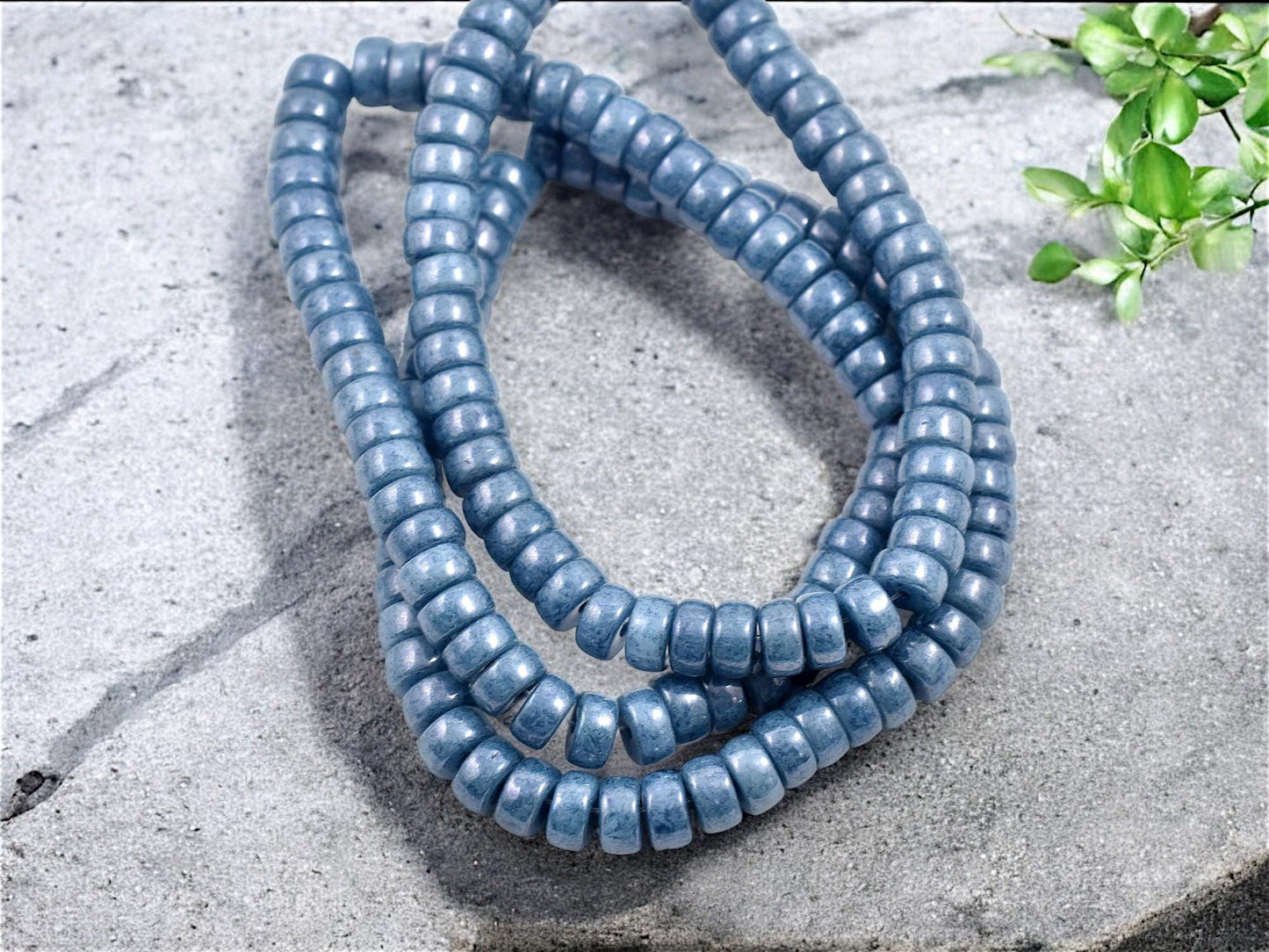 Czech Glass Beads - Heishi Beads - Spacer Beads - Rondelle Beads - Picasso Beads - 6x3mm - 50pcs - (5725)