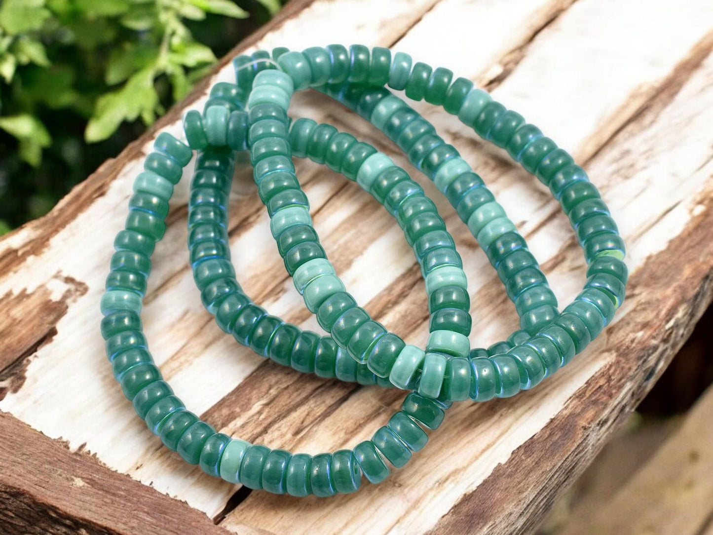 Czech Glass Beads - Heishi Beads - Spacer Beads - Rondelle Beads - Picasso Beads - 6x3mm - 50pcs - (2275)