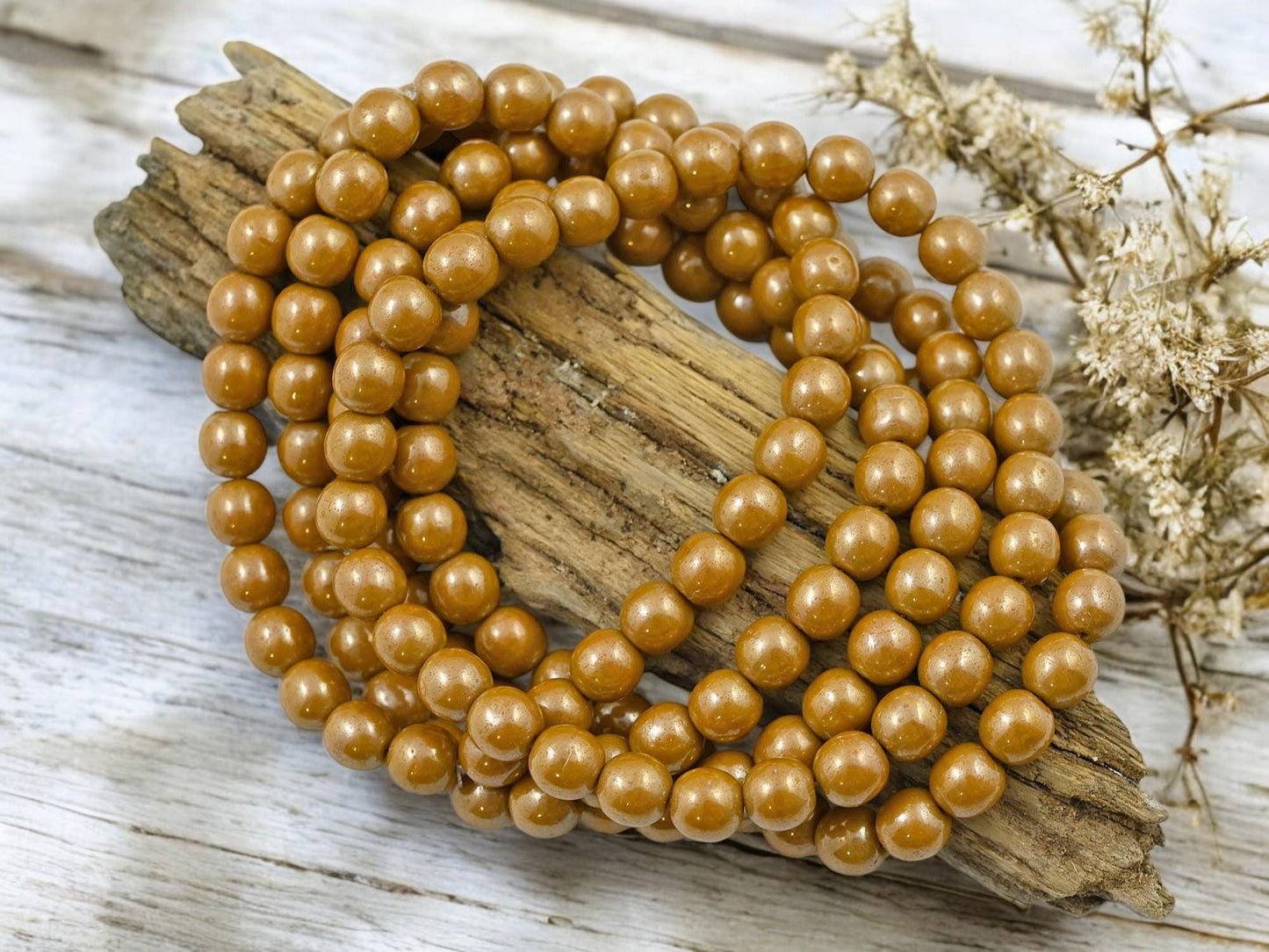 Czech Glass Beads - Druk Beads - Round Beads - Full Strand - 6mm - 30pcs - (2826)