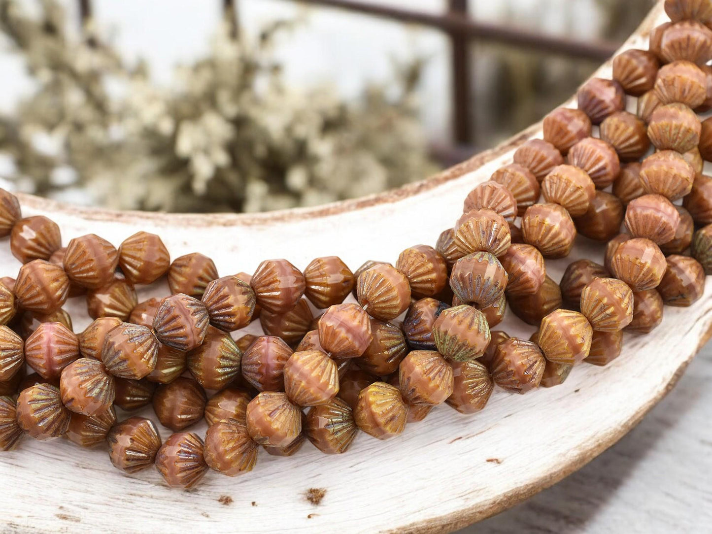 Picasso Beads - Czech Glass Beads - New Czech Beads - Bicone Beads - 9mm - 25pcs - (B586)