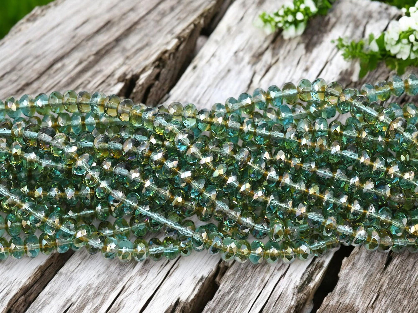 Czech Glass Beads - Rondelle Beads - Spacer Beads - Donut Beads - 7x4mm - 50pcs - (2943)