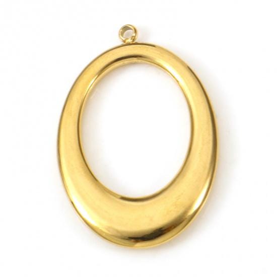 Gold Charms - Metal Charms - Drop Charms - Earring Charms - 2pcs - 29x19mm - (3550)