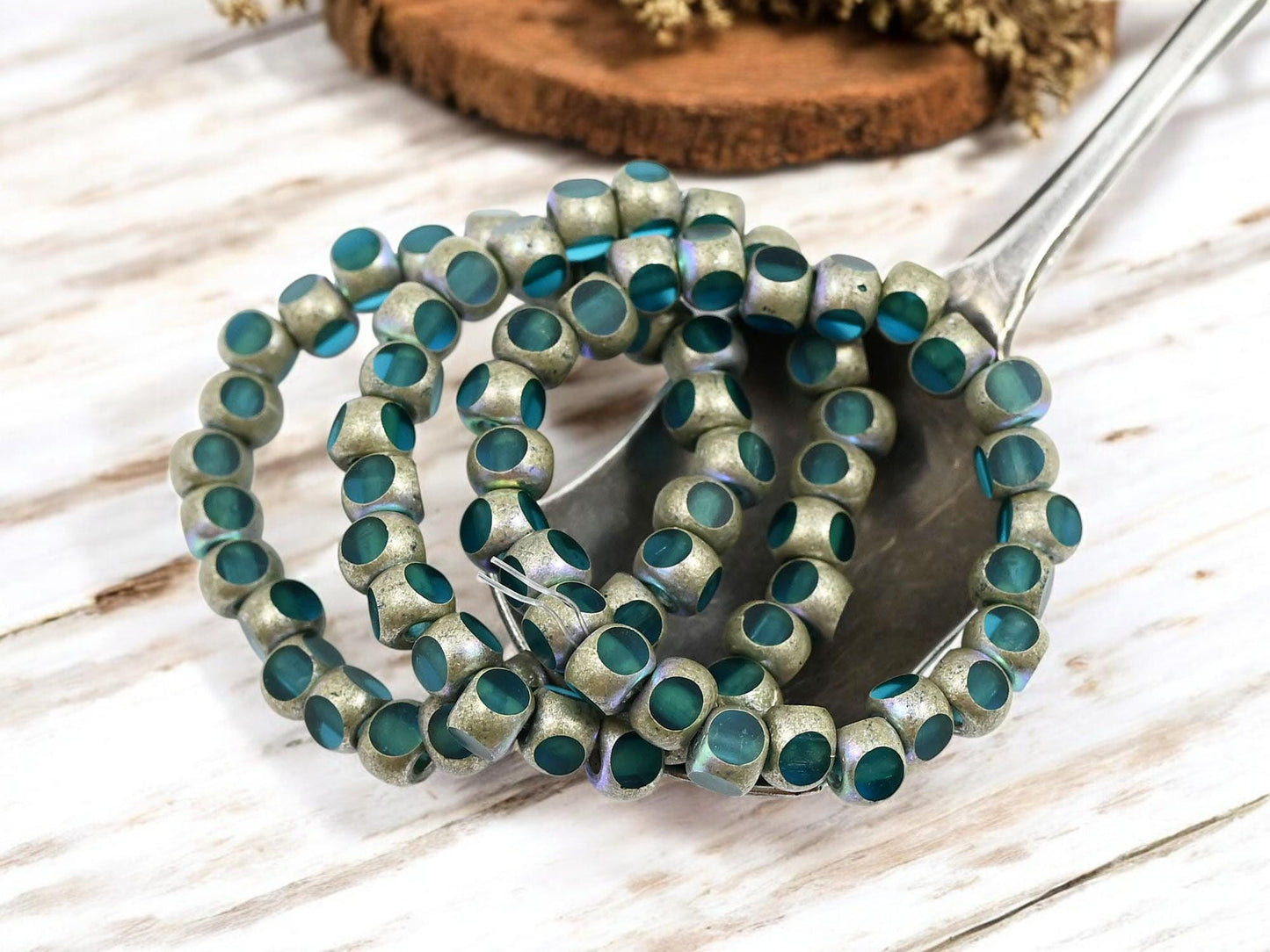 Trica Beads - Seed Beads - Czech Glass Beads - Picasso Beads - 5mm - 25pcs - (4619)