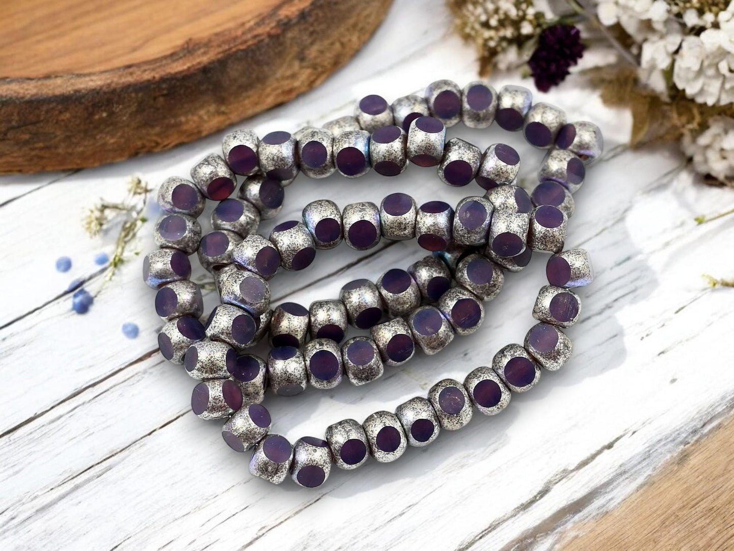 Czech Glass Beads - Trica Beads - Seed Beads - Picasso Beads - 5mm - 25pcs - (2495)