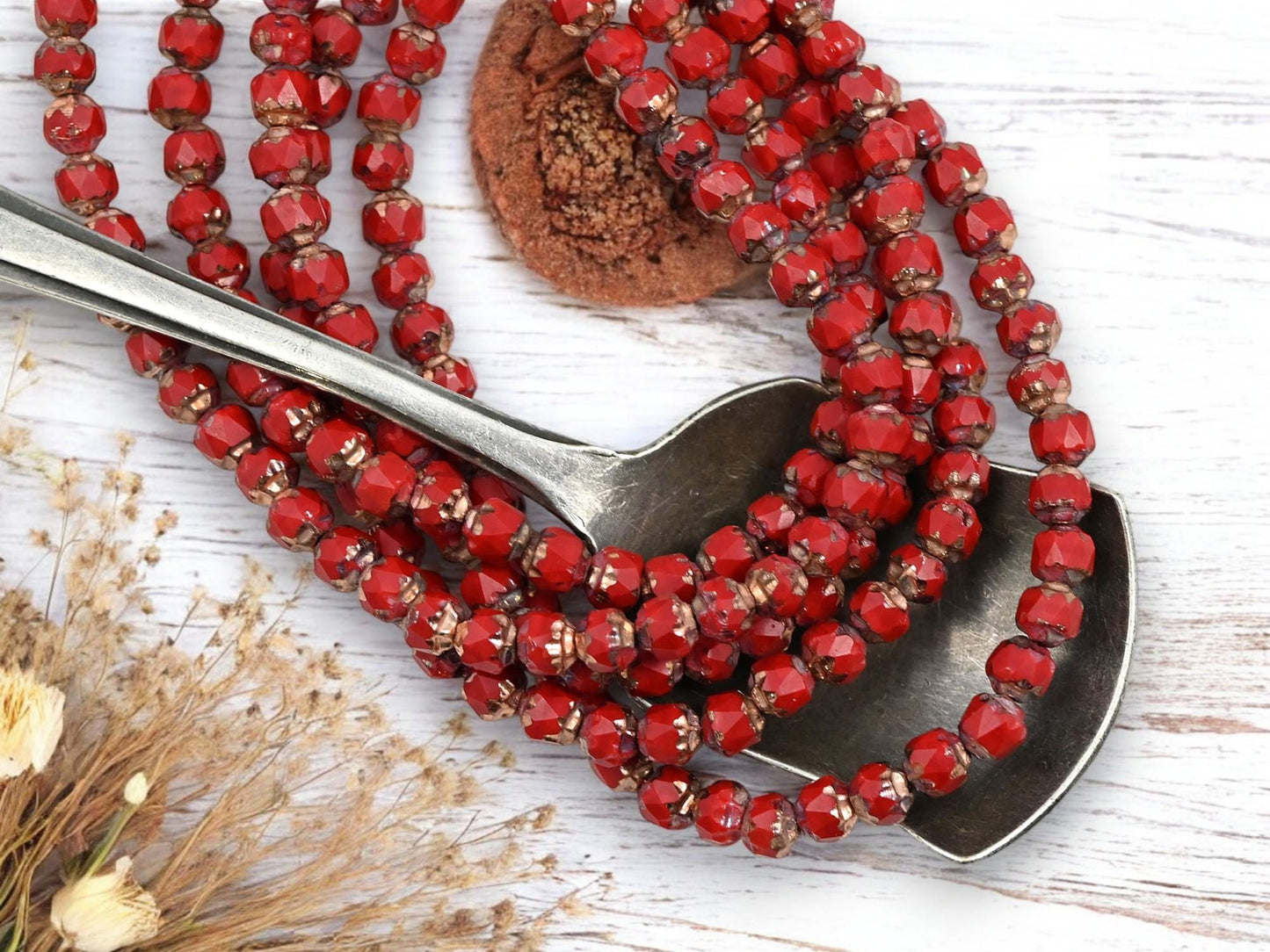 Picasso Beads - Cathedral Beads - Czech Glass Beads - Picasso Beads - Fire Polish Beads - 4mm - 50pcs - (1650)