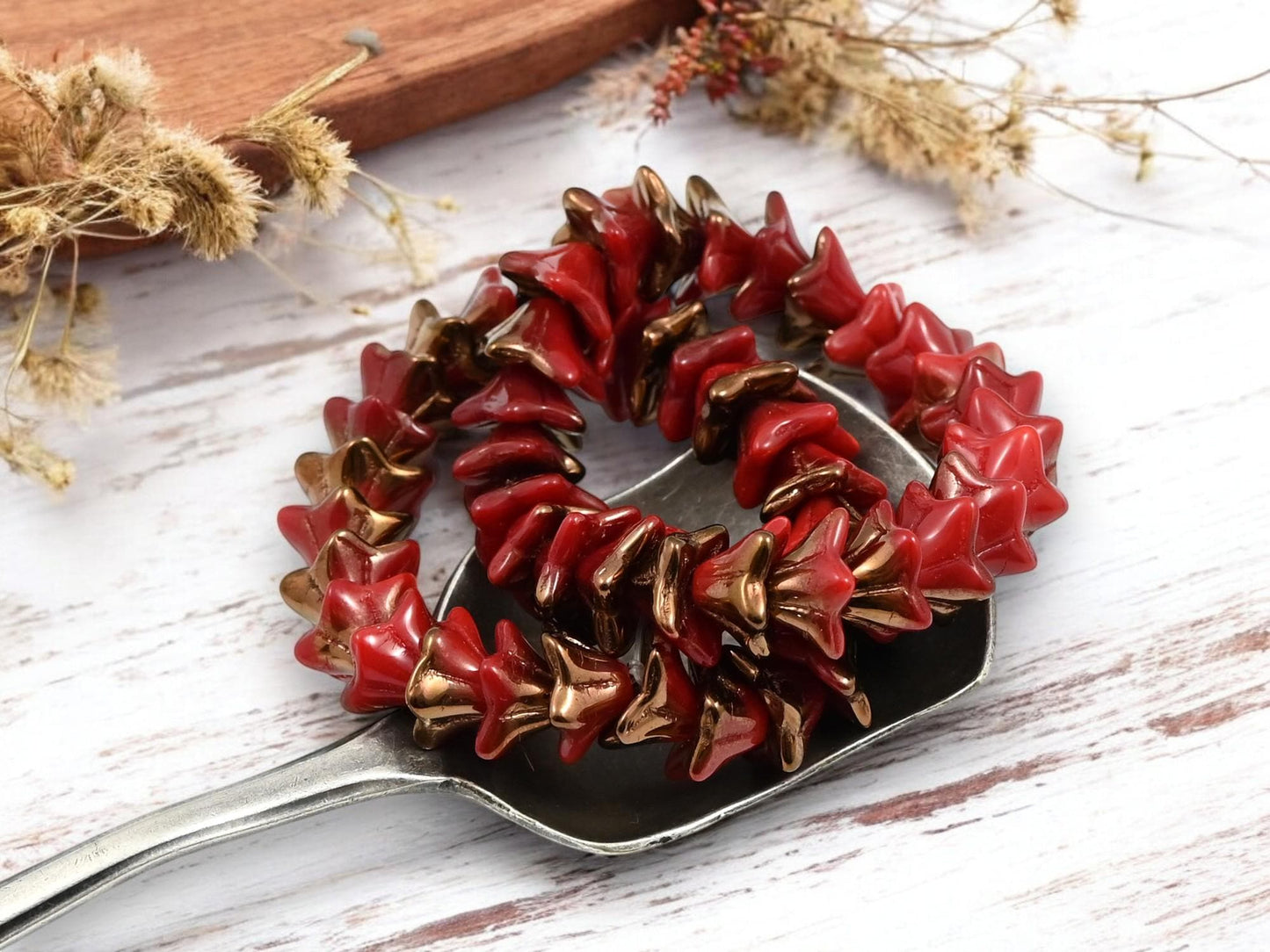 Bell Flower Beads - Czech Glass Beads - Czech Flower Beads - Trumpet Bell Flower - 6x9mm - 25pcs - (1125)