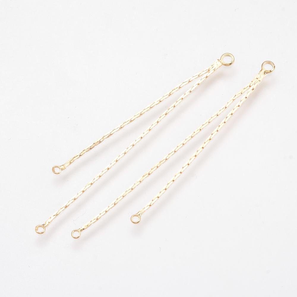 Chandalier Components - Gold Chain - Earring Components - Chandelier Connectors - Earring making supplies - 6pcs - (1955)