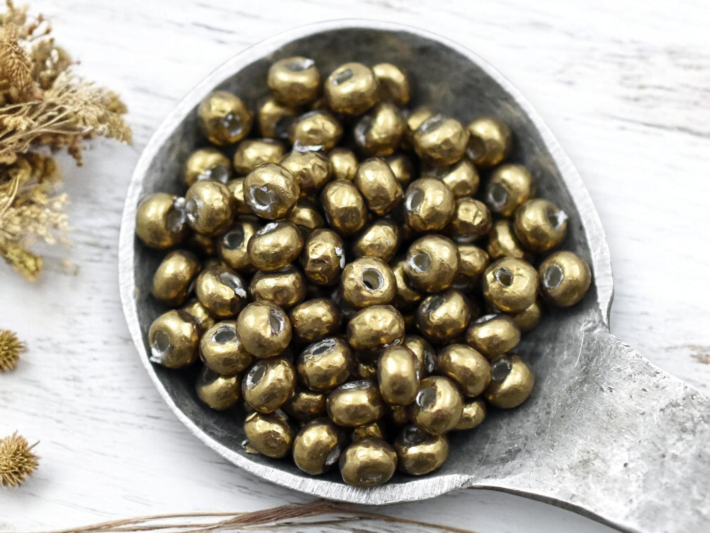 7.6g Miyuki Antique Brass Pearl Baroque Seed Beads - Choose Your Size