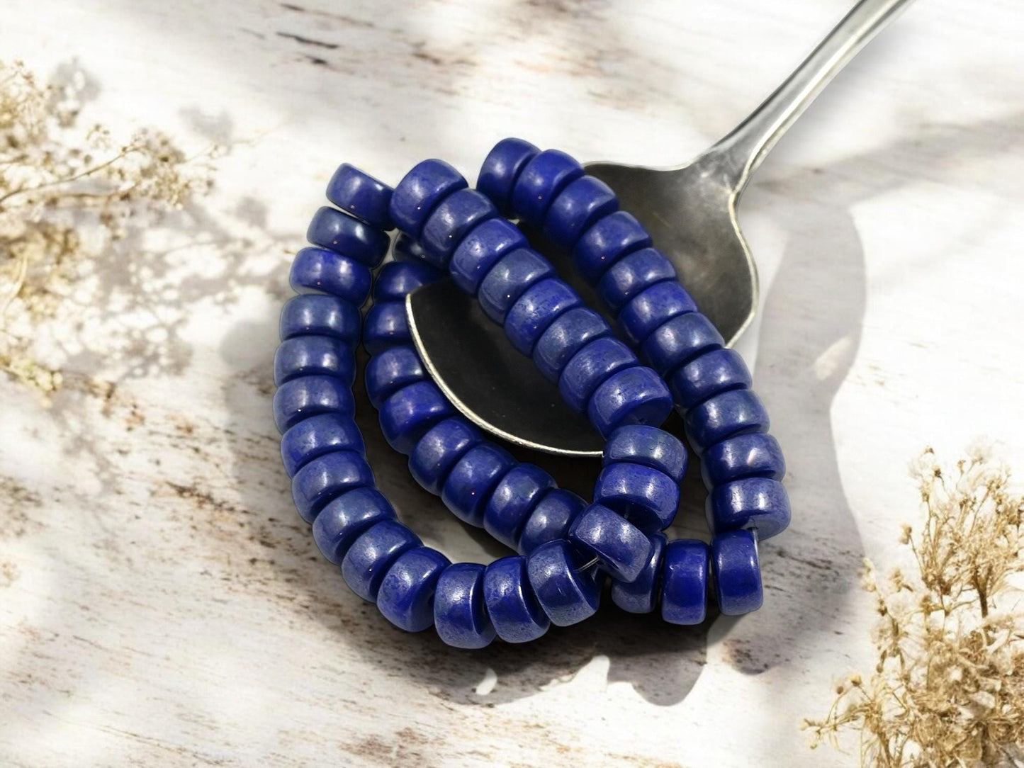 Czech Glass Beads - Heishi Beads - Spacer Beads - Picasso Beads - Rondelle Beads - 8x4mm - 25pcs - (5855)